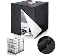 Bâche de protection pour réservoir d'eau IBC 1000 L - Film anti-UV étanche - Avec fermeture éclair -420D