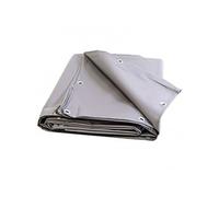 Bâche de protection PVC 4 x 3 m grise Etanche Oeillets tous les 25cm Haute protection