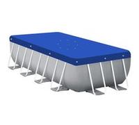 Bâche de protection réversible 4 saisons pour piscine hors sol - Rectangle 3,66 x 7,32 m - 150 gsm - Bleu et gris - Linxor