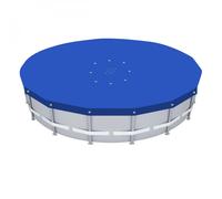 Bâche de protection réversible 4 saisons pour piscine hors sol - Ronde 4,57 m - 150 gsm - Bleu et gris - Linxor