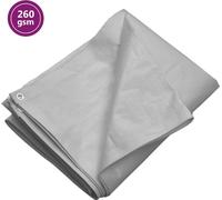 Bâche de protection simple 260 g/m² 4x6 m Gris HDPE - Bâches & films de protection FR6128947 1parcel