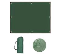 Bâche de protection solaire imperméable - Tringle de protection solaire pour l'extérieur - 3 x 6 mètres - Polyester - Vert - Pour le camping et le jardin