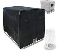 Bâche de Protection Solaire pour réservoir d'eau de Pluie 1000 l IBC Noir