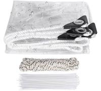 Bâche de protection transparente et imperméable pour toiture, 3 x 4 m
