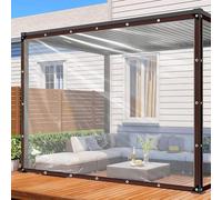 Bâche de protection transparente étanche à œillets Jardin Meubles 3x5m