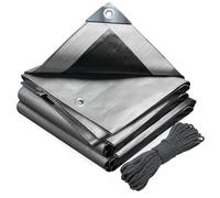 Bâche de protection VOUNOT® 2 x 3 m, 180 g/m², imperméable, pour camion, avec œillets, bâche en tissu, gris