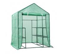 Bâche de rechange PVC 143x143x195cm, housse transparente pour serre de | Réduisez vos coûts de jardinage en remplaçant uniquement la couverture usée de votre serre par cette bâche compatible.