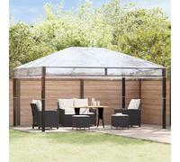 Bâche de rechange transparente pour tonnelle 400 x 300 x 32 cm en PVC | Imperméable, résistant au vent et à la pluie, facile d'entretien, pour jardin et patio