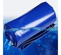 Bâche de Remorque 120 x 130 cm Imperméable et Indéchirable avec Œillets Bâche en Plastique pour Bois, Jardin, Toiture, Piscine, Bleu