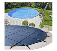 Bâche de sécurité pour piscine creusée, bonne perméabilité à la pluie, matériel d'installation inclus, diamètre de 2,7 m pour piscine d'hiver
