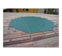 Bâche de sécurité ronde d'hiver pour piscine creusée, maille verte, 1 m/1,5 m/1,8 m/2,1 m/2,4 m/3 m/3,7 m/4,3 m/4,6 m/5,5 m/7,3 m grande (2,4 m)