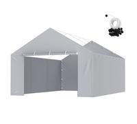 Bâche de Tente de Garage-VEVOR-6,1x4 Imperméable Protégée Contre UV-Élastiques à Boule-Cadre Non Inclus-Gris