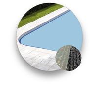 Bâche d'été GEOBULLE Desjoyaux : rectangulaire + escalier R276 + découpe Bloc F25