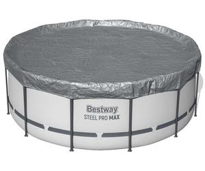 Bâche d'hiver résistante Bestway® Premium Ø 370 cm, grise, ronde