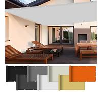 Bâche D'Ombrages Voiles Solaire 5 x 8 m Tissu Polyester UV Protection avec Oeillets Toiles D'Ombrages pour Terrasses Balcons et Jardins, Blanc