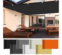 Bâche D'Ombrages Voiles Solaire 6 x 6 m Tissu Polyester UV Protection avec Oeillets Toiles D'Ombrages pour Terrasses Balcons et Jardins, Noir