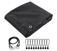 Bâche en filet pour camion-benne - Bâche de protection - Très résistante 1000D 18 oz - Double couture - 7 x 18 pieds (2,13 x 5,49 m) - Noir