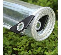 Bâche en plastique imperméable - PZCC - PVC transparent - 360g/m² - 0.8m × 1.5m - Œillets en aluminium
