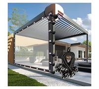 Bâche en plastique imperméable transparente avec œillets pour pergola, porche et tonnelle, taille personnalisable, 2,4 x 1,8 m, utilisation en extérieur