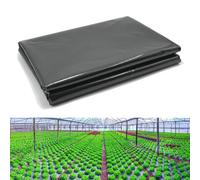 Bâche en polyéthylène 2 m x 10 m, noire - Imperméable et étanche - Bâche en plastique de 4 mil pour le jardin et la protection du sol, à l'intérieur comme à l'extérieur, pour lutter contre les mauvais