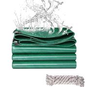 Bâche en PVC avec œillets renforcés résistant aux UV et à la déchirure Bâche étanche pour meubles,sol,couverture multi-usages,vert (2x3m)