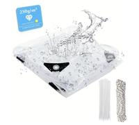 Bâche en PVC - Bâche de protection/contre la pluie - 3 x 5 m - 0,2 mm - Imperméable - Œillets inoxydables - Pour terrasse, tonnelle, mobilier de jardin - Transparente