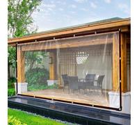 Bâche en PVC pour pergola 4 x 4 m, transparente - Toiture de terrasse robuste - Protection des plantes - Protection du jardin - Protection contre le vent et la pluie pour poulailler - Toiture de terra