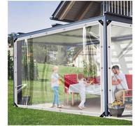 Bâche en PVC transparent 3 x 3 m, imperméable, pour pergola, balcon, mobilier de jardin