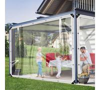 Bâche en PVC transparent, dimensions 3x6 mètres, épaisseur 0,4 mm, imperméable, résistante à la déchirure, avec œillets, pour jardin et pergola