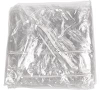 Bâche en PVC transparente, imperméable, résistante à l'huile et aux UV, robuste, avec œillets et corde, 2,6 x 4 m