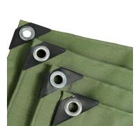 Bâche en toile imperméable et résistante - Bâche de sol verte pour camping, protection extérieure durable, plusieurs tailles de 1 x 1,5 m à 3 x 4 m / 9.8ft x 13.1ft pour une utilisation polyvalente