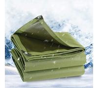 Bâche en toile robuste et imperméable - 4 x 6 m - Bâche verte avec œillets pour une utilisation extérieure - Pour camion, voiture, bateau, camping - Bâche de sol robuste