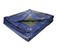 TERRE JARDIN - Bâche de Protection Extérieur, 3 x 5 m - Bâche Multi-Usage Résistante, Polyéthylène 120 g/m², Anti UV - Bâche pour Bois de Chauffage - Œillets en Aluminium - 3 x 5 - Bleu