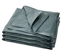 Bâche Garronda – 10 x 15 m, 120 g/m² – Bâche imperméable, avec œillets – Résistante aux UV, indéchirable, anti-moisissure – Bâche en tissu PE pour meubles de jardin, voiture, bois – GD-0162, gris