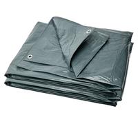 Bâche Garronda – 6 x 12 m, 120 g/m² – Bâche imperméable, avec œillets – Résistante aux UV, indéchirable, anti-moisissure – Bâche en tissu PE pour meubles de jardin, voiture, bois – GD-0162, gris
