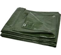 Bâche Garronda imperméable, avec œillets – 8 x 12 m, 80 g/m² – Bâche en tissu PE – Résistante aux UV, lavable – Bâche imperméable pour meubles de jardin, bois et outils – GD-0162, verte