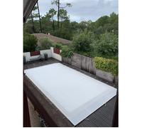 Bâche Hivernage Filet Blanc 350 g/m² Traitée Anti-UV 9,60 x 4,60 m pour Piscine Max. 9 x 4 m - Fabrication Française Direct Usine