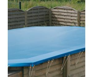 Bâche hivernage piscine octogonale longue Ubbink 860 x 470 cm