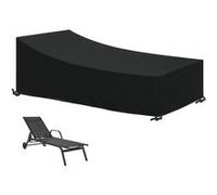 Linxor Housse de protection pour transat imperméable 210 x 75 cm Noir