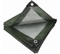 Bache Imperméable 100 x 175 cm Protéger du Vent et de La Pluie Bâche de Protection avec Oeillets avec Une Corde pour Le Mobilier de Jardin et Le Bois de Chauffage, Armée Verte