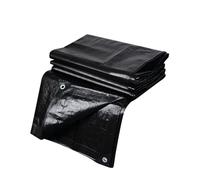 Bâche Imperméable 110 x 220 cm Revêtue des Deux Côtés Résistante Au Gel à La Moisissure Stabilisée Ultra Lourde Bâche de Protection à Œillets pour Camping Meubles, Noir