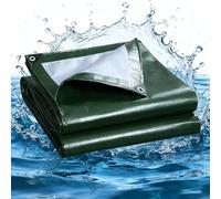 Bâche Imperméable 140 x 220 cm Bâche de Remorque, Bâches Industrielle en PE 160G/M², Intempéries, Lourde et Résistante, Indéchirable, Anti UV, avec Oeillets pour Exterieur, Jardin, Vert