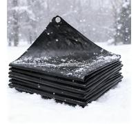 Bâche Imperméable 140 x 220 cm en PE 160G/M², Lourde et Résistante, Indéchirable, Anti UV, Intempéries Bâche de Protection Imperméable avec Oeillets pour Jardin, Exterieur, Noir