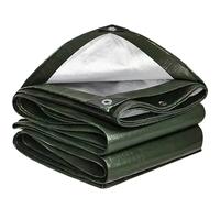 Bâche Imperméable,200g/m² PE 1.7x4.5m Bâche de Protection Extérieur en Polyéthylène,Anti UV Bache Camion,avec œillets Toile de Protection Pergola,Serre,Baches Imperméables pour Exterieur,Vert argenté