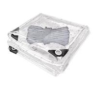 Bâche Imperméable 80 x 220 cm Bâche Armée Transparente 400 G/M², Indéchirable, sur Mesure avec Corde pour Exterieur, Jardin, Tonnelle, A