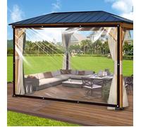 Bâche imperméable transparente - DOK - 3x4 m - Œillets inoxydables - Pour extérieur - Résistante aux UV - Anti-déchirure