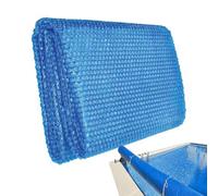 Bâche isolante pour piscine - Bloque les débris flottants anti-poussière et anti-évaporation - Tapis bleu 260 x 170 cm + drap lesté de 620 g, barrière en résine tissée - Pour jeux d'eau en plein air