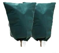 Bâche Jardin Plastique Respirant 2pcs Vert(100*120cm) | Matériau plastique pour durable, design respirant, laisse passer l'eau et l'air, protège pour feuilles et branches