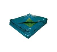 TERRE JARDIN - Bâche de Protection Extérieur, 10 x 15 m - Bâche Multi-Usage Résistante, Polyéthylène 70 g/m², Anti UV - Bâche pour Bois de Chauffage - Œillets en Aluminium - 10 x 15 - Bleu