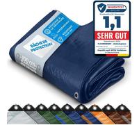 Bâche multifonction de protection imperméable 240 g/m², œillets de fixation robustes, Bleu 8 x 14 m
